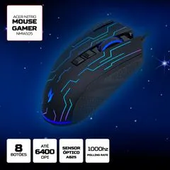 Mouse Gamer Acer Nitro 6400 DPI